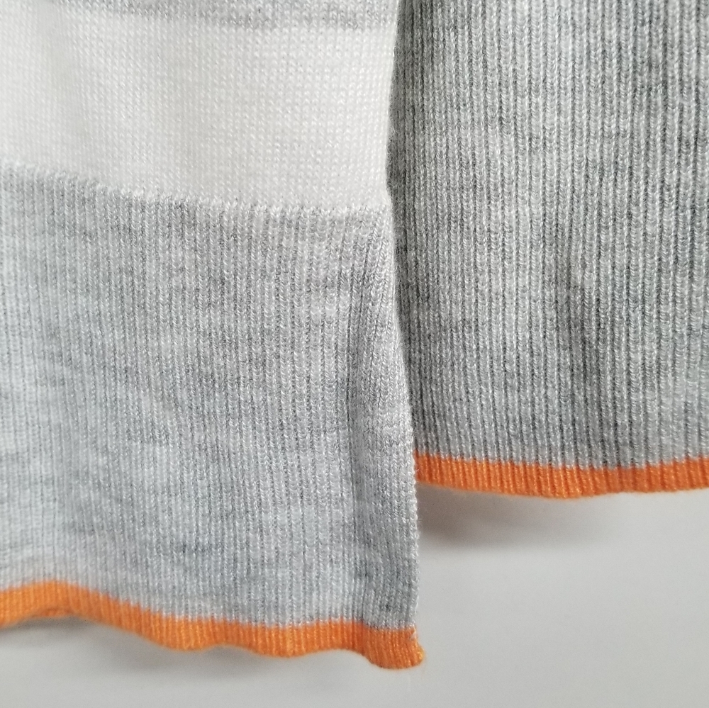 A New Day Grey White Striped Crew Neck Sweater - Picture 7 of 8